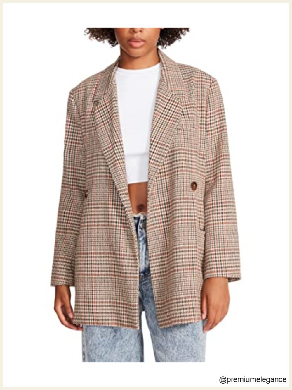 Women's Long Sleeve Notch Collar Blazer - Relaxed Fit Polyester